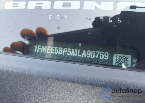 2021 Ford Bronco Outer Banks from USA, damaged, VIN 1FMEE5BP5MLA90759